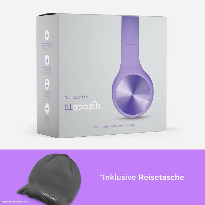 LilGadgets Connect+ Pro Kinderkopfhörer mit Kabel – speziell für den Komfort von Kindern entwickelt,