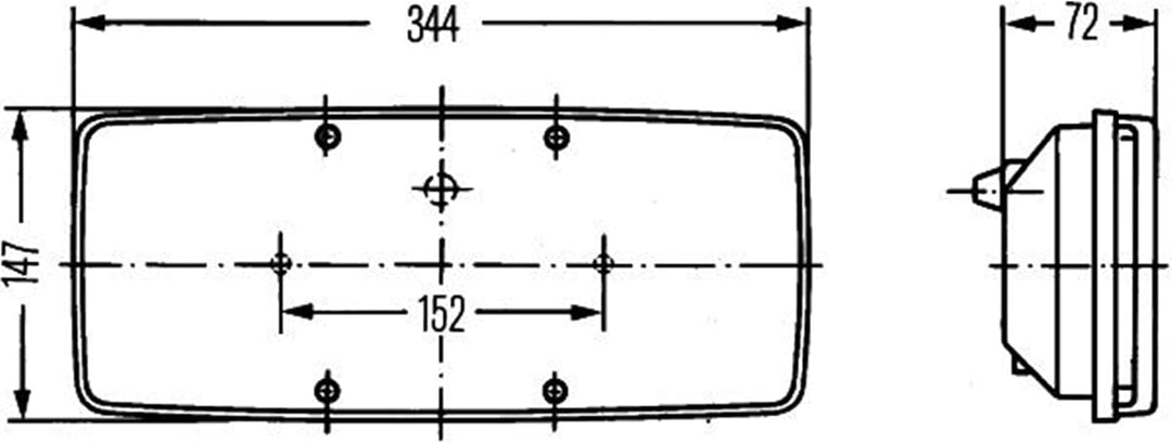 HELLA - Heckleuchte - Halogen - ECE - links - 2SE 003 167-031 Leuchtefunktionen: 4 links 12/24V, Leu