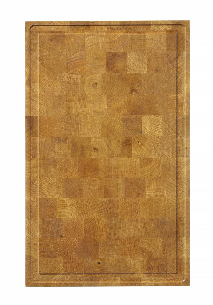 HENDI Servierbrett, doppelseitig, mit Saftrille, gefrästen Griffen, Schneidebrett, Küchenbrett, Holz