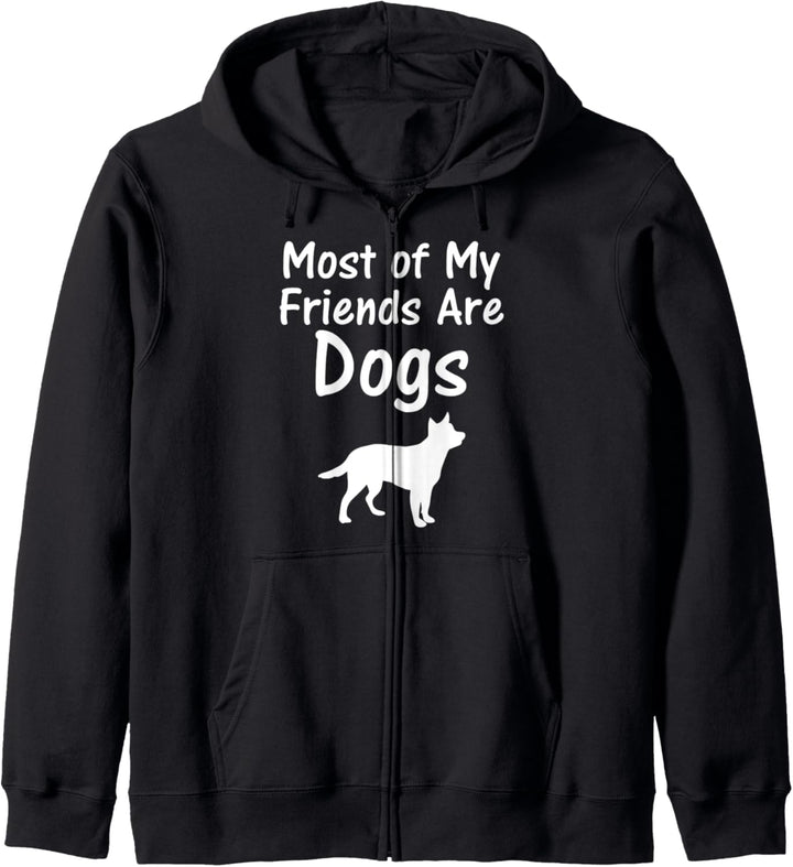 Most of My Friends are Dogs Animal Lover Cute Dog Kapuzenjacke