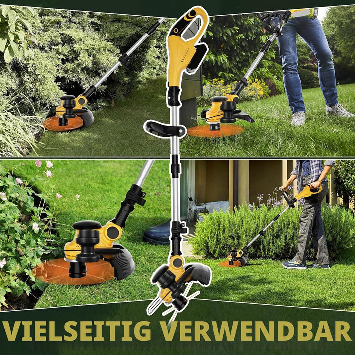 Akku Strimmer kompatibel mit Dewalt 20V Akku, 3-in-1 Falt-Kombi mit bürstenlosem Motor 30cm Schnittb