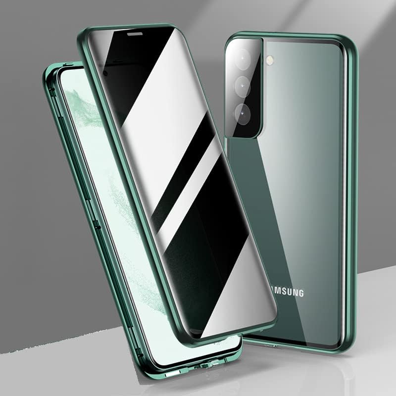 CeeEee Anti-Spy Case für Samsung S22+ Hülle 5G Ultra Dünn Magnetische Cover mit Dual Gehärtetem Glas