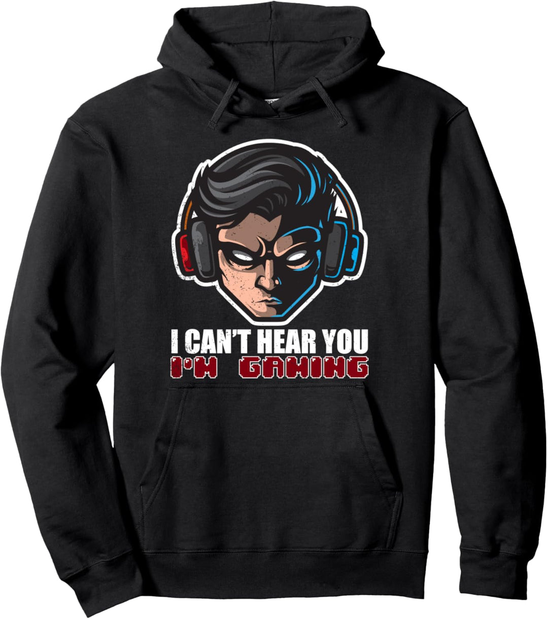 Ich kann dich nicht hören ich zocke Gamer Pullover Hoodie