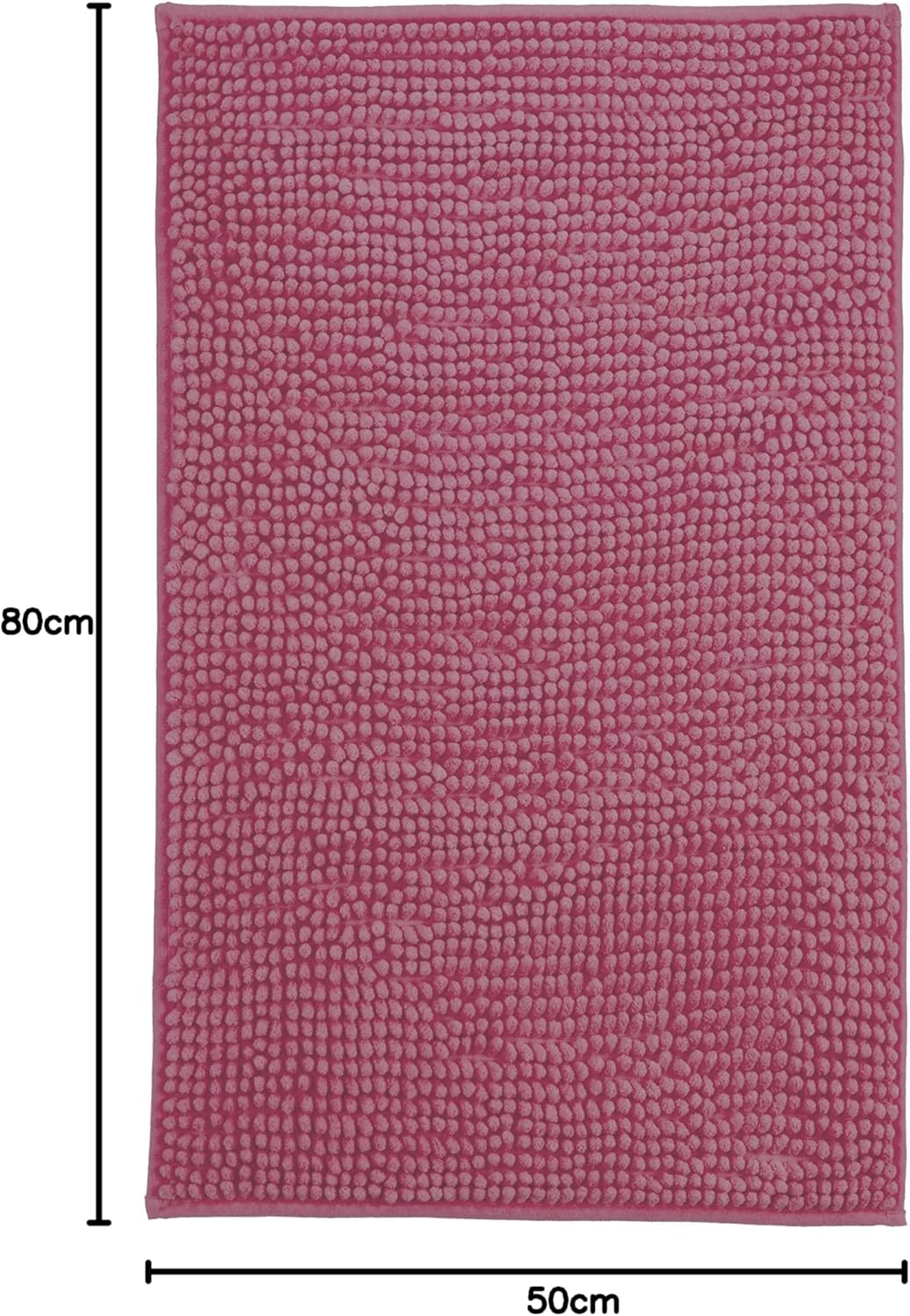 Brandsseller Moderne Chenille Badmatte Duschmatte Badeteppich im Shaggy Style (70x120 cm, Lila) 70x1