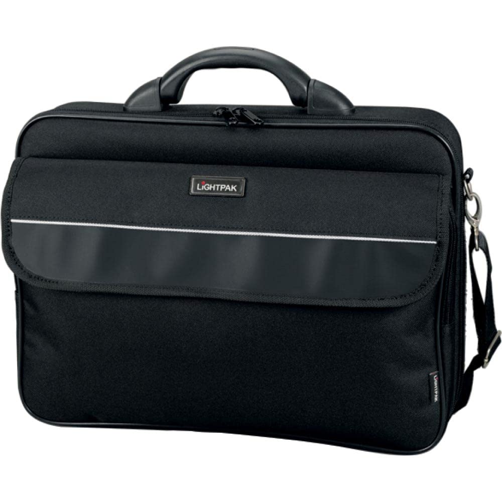 Lightpak Laptoptasche Elite S für 15 Zoll Notebooks, Umhängetasche aus Polyester mit Organizer-Fach