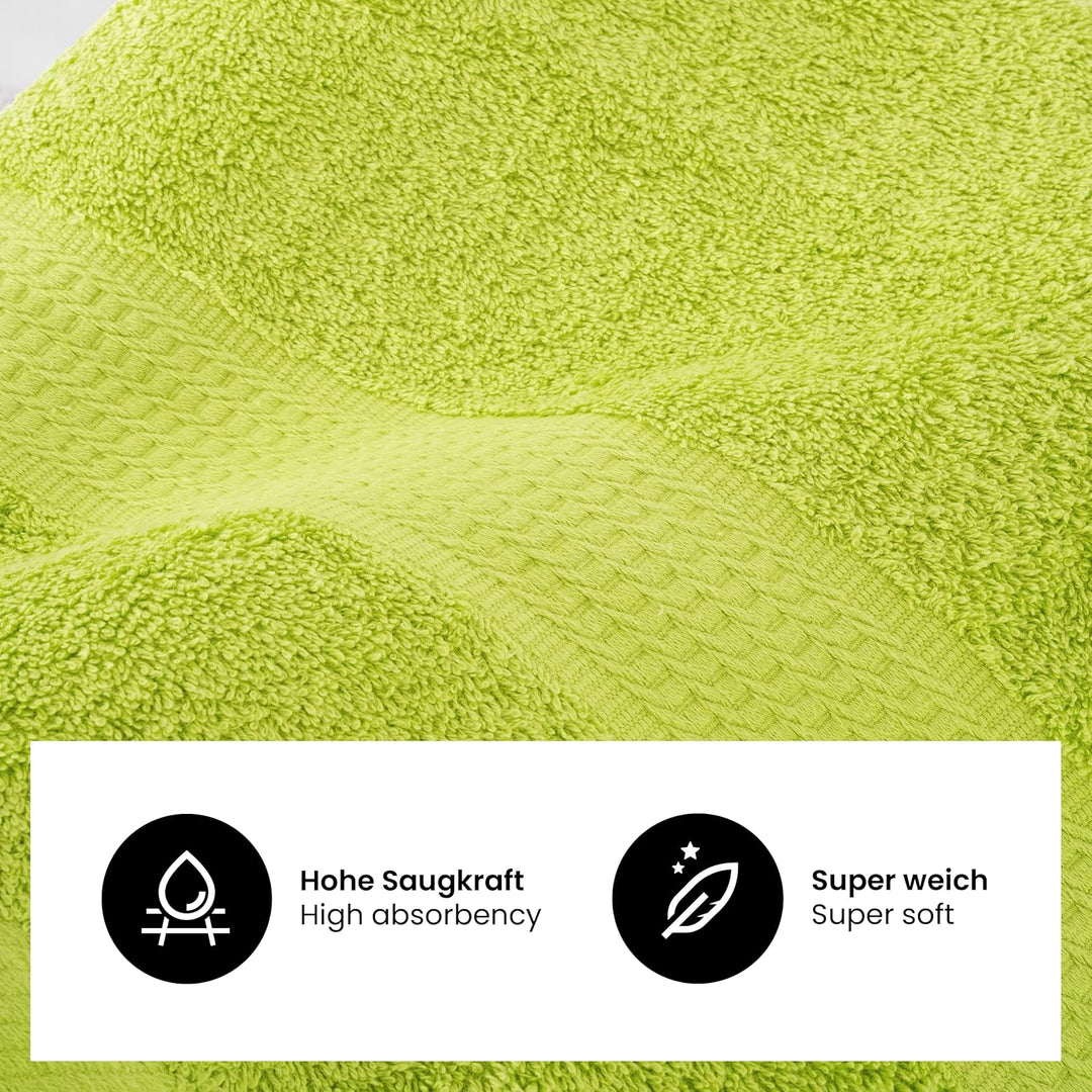 10tlg. Handtuch Set Premium 100% Baumwolle 2 Duschtücher 4 Handtücher 2 Gästetücher 2 Waschhandschuh