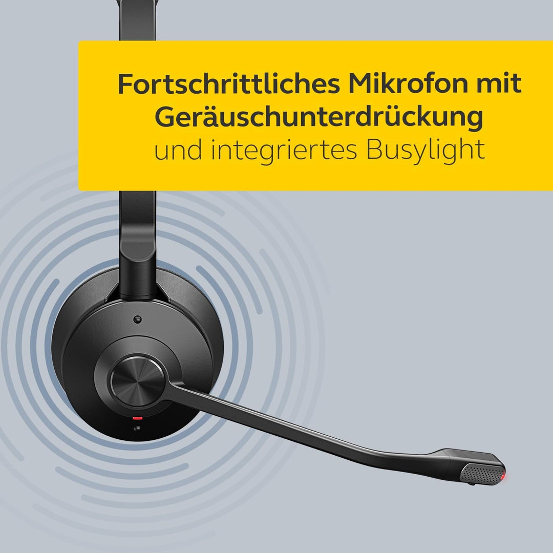 Jabra Engage 65 SE Schnurloses Stereo-Headset für professionelle Anrufe, DECT-Sicherheit, 13-Stunden