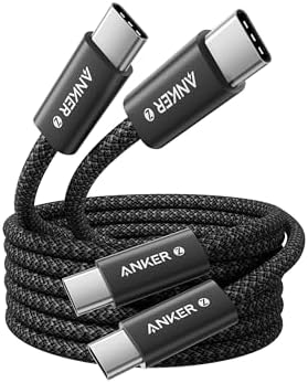 Anker 100W USB C Ladegerät 3-Port+ Anker 240W USB C Kabel [2 Stück 1,8m]