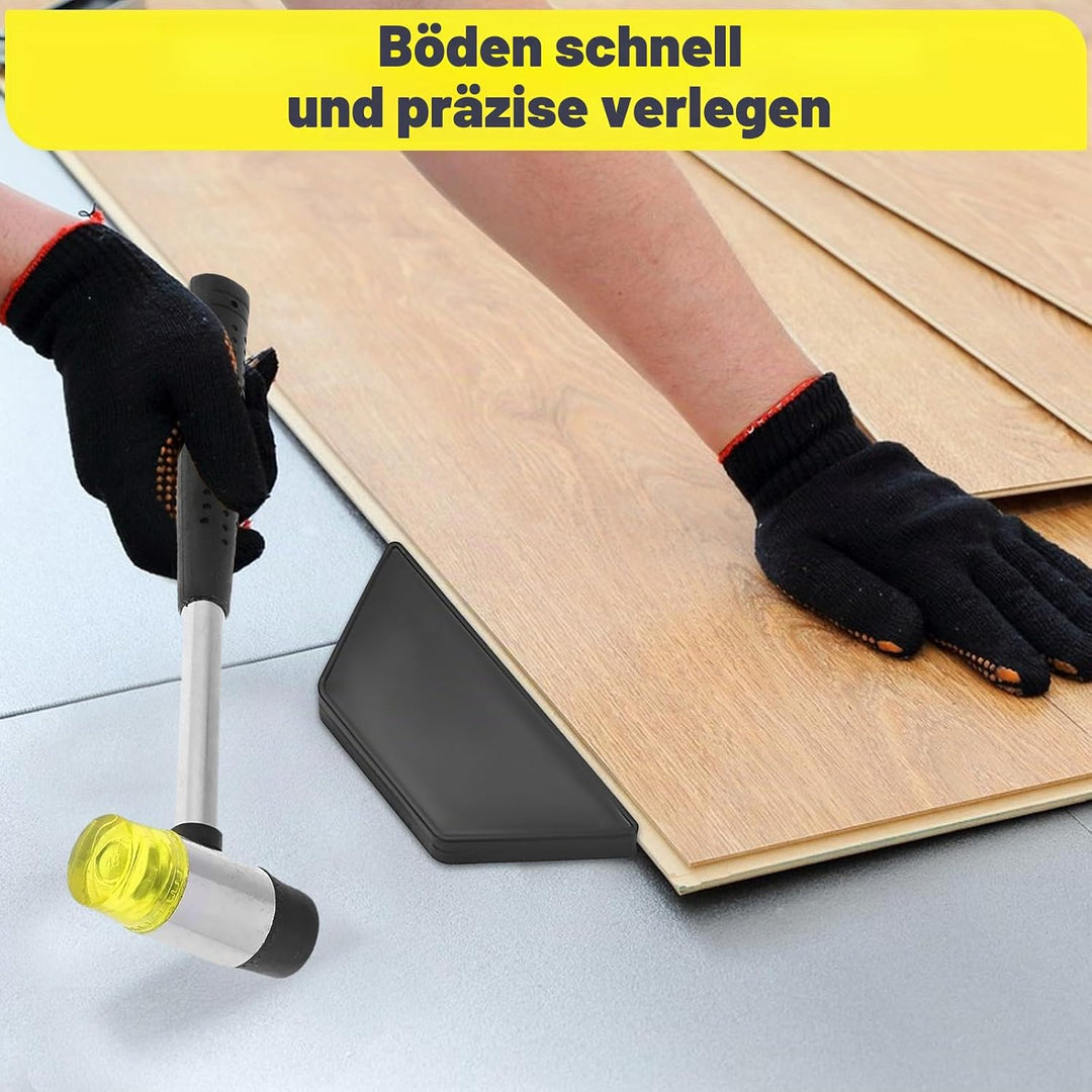 43 Stück Laminatboden Verlegeset mit 40 Montagekeilen &amp; Schlagklotz und Zugeisen, 26cm Doppelseitige