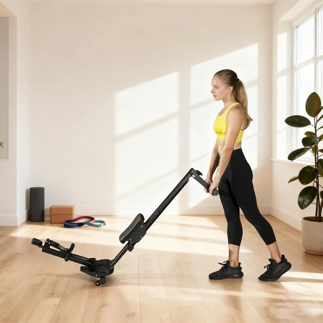 SPORTNOW Rudergerät für Zuhause leises Rudermaschine mit Seilsystem LCD-Display Sitzkissen, Laufruhe