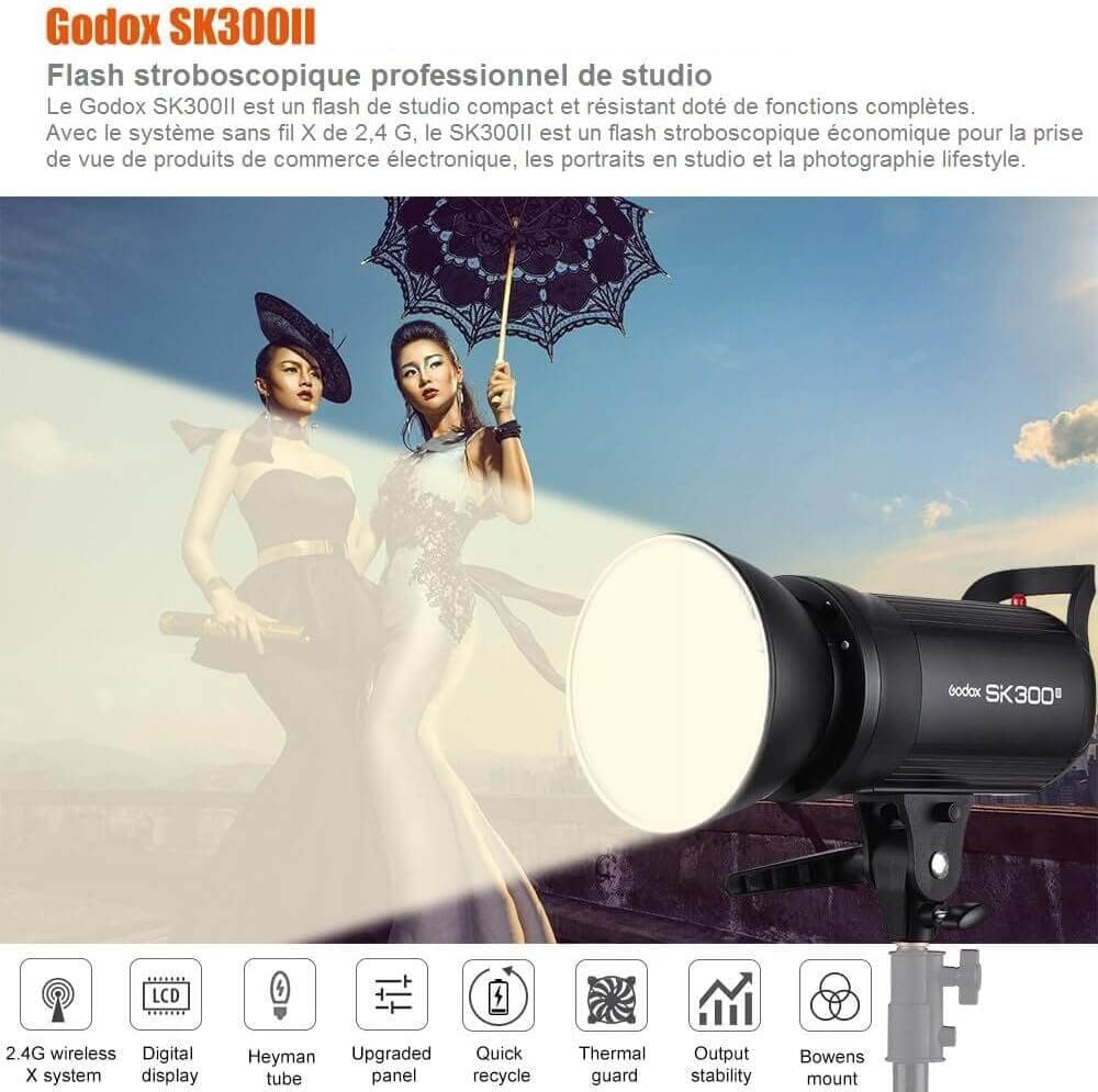 GODOX SK300II - Studioblitz mit integriertem 2.4G Wireless X