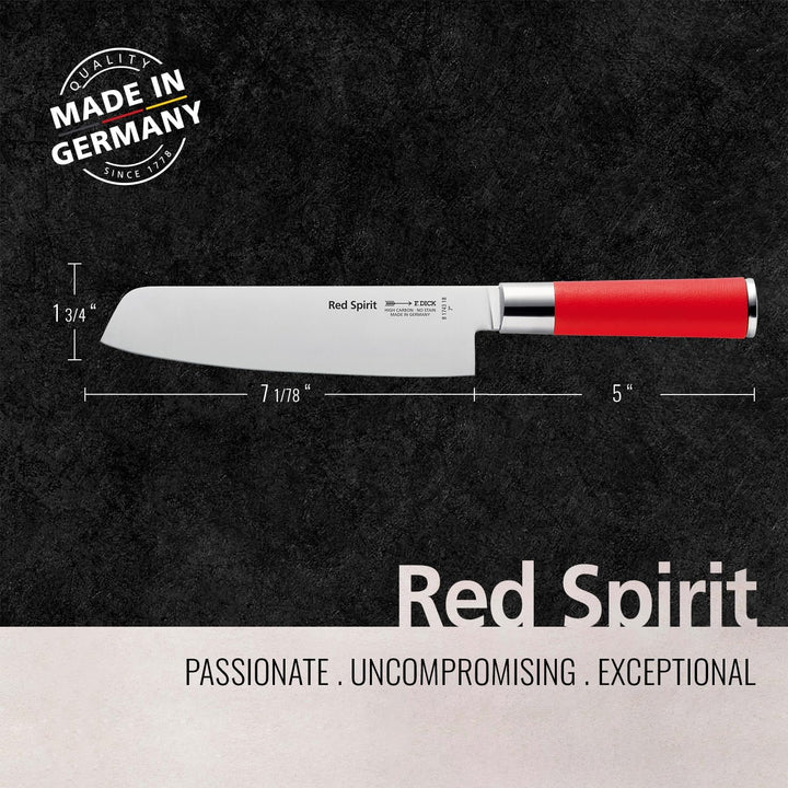 F. DICK Usuba, Red Spirit (Messer mit Klinge 18 cm, X55CrMo14 Stahl, nichtrostend, 56° HRC)
