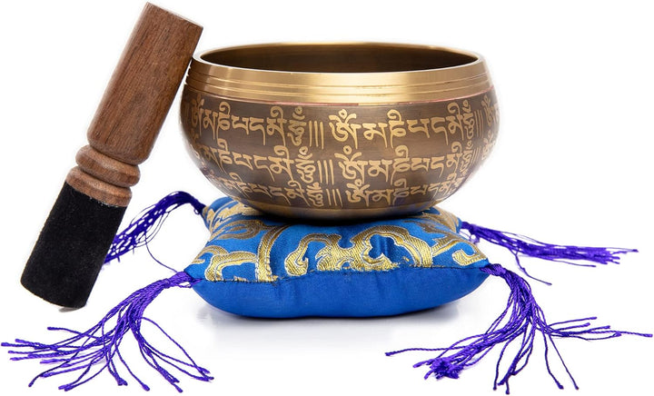 Tibetisches Klangschalen-Set – einfach zu spielen, authentisch handgefertigt für Meditation, Klangsc