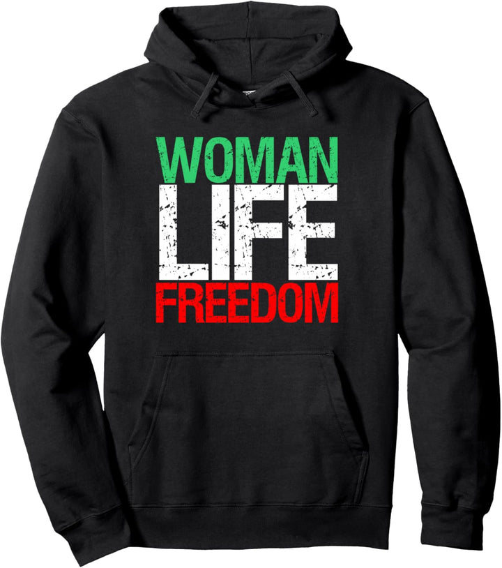 Woman Life Freedom Iran Patriotischer Slogan Pullover Hoodie