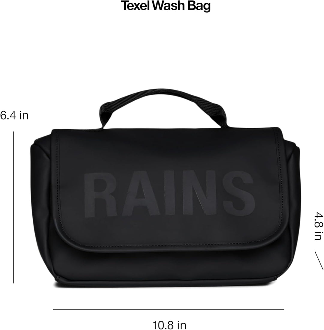 RAINS Beauty Texel Wash Bag, Schwarz, Schwarz