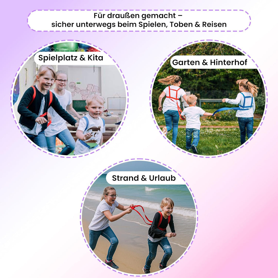 Pferdeleine zum Spielen für Kinder von 3 bis 12 Jahre - Sicheres Pferdegeschirr zum Spielen - Reissf