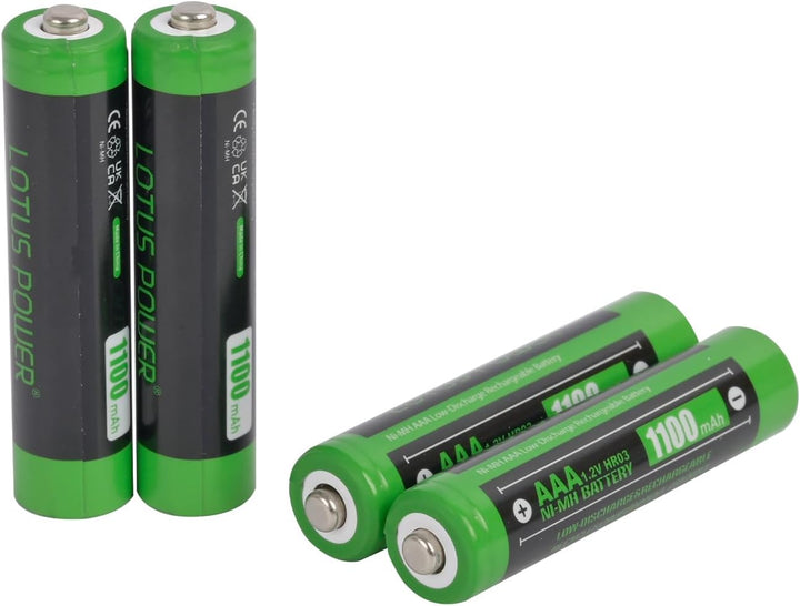 Universal 4-Schacht ladegerät + 4 AA + 4 AAA Akkus Set, LCD NiMH Ladegerät mit Wiederaufladbar Batte