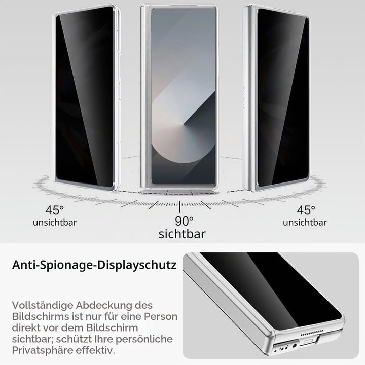 Miimall Kompatibel mit Samsung Galaxy Z Fold 6 Hülle mit Displayschutz Anti-Peeping+Magnetischer Sch