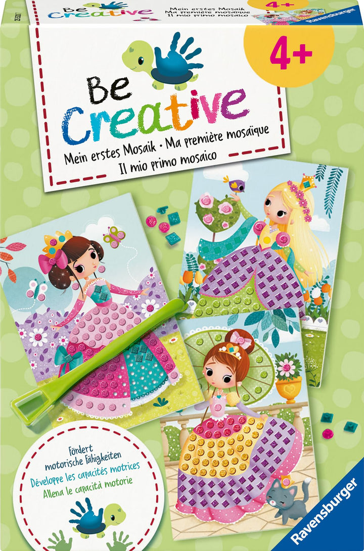 Ravensburger BeCreative Mosaic Princess - Bastelset für Kinder ab 4 Jahren, Mosaikbilder basteln für
