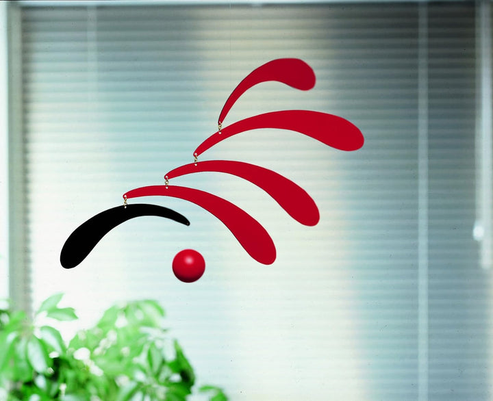 Flensted f005Red Flowing Rhythm, red Mobile, Stahl, rot/schwarz, 30x45cm