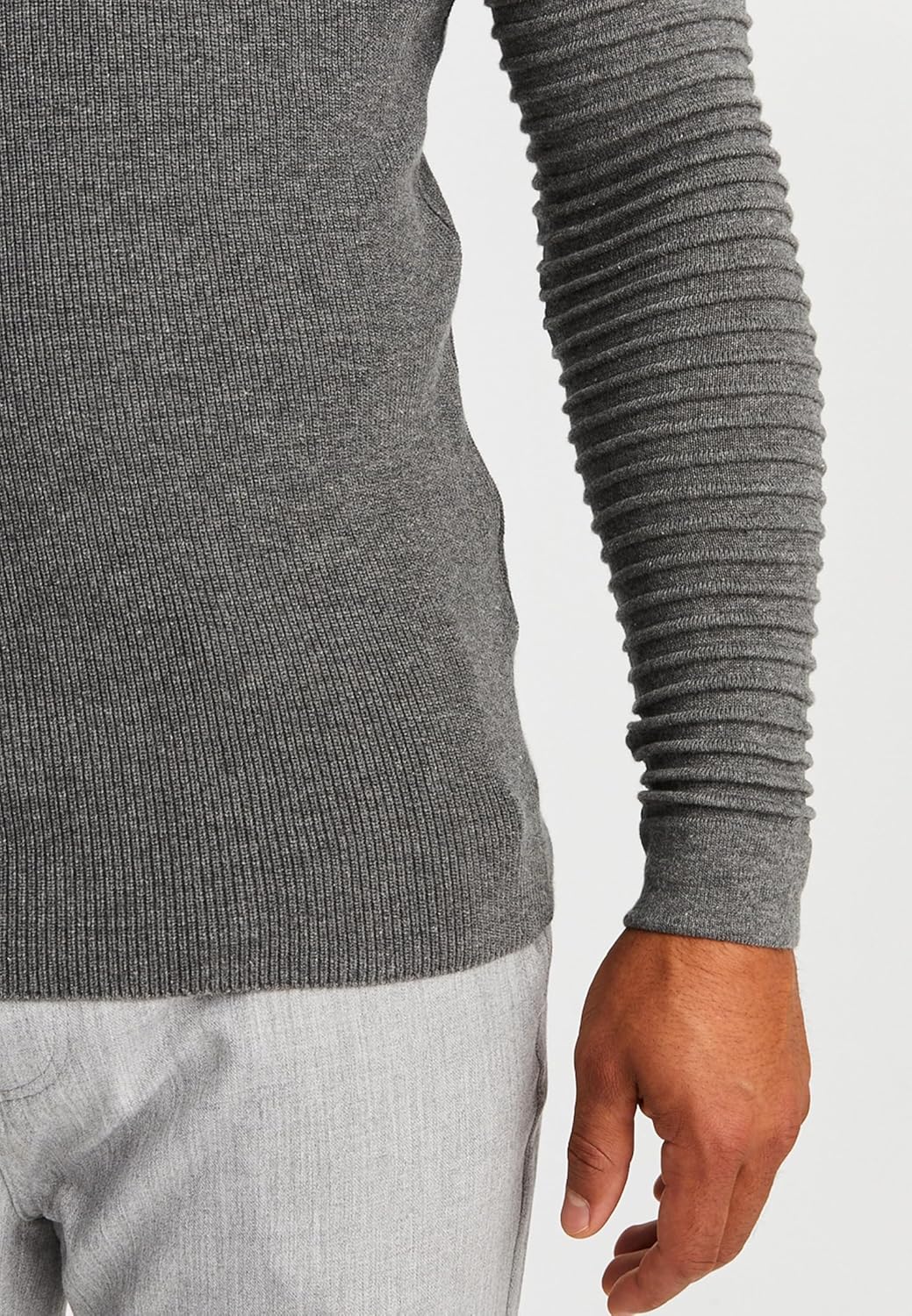 LEIF NELSON Herren Strickpullover Basic Rundhals Crew Neck Sweatshirt Langarm Sweater Feinstrick LN2