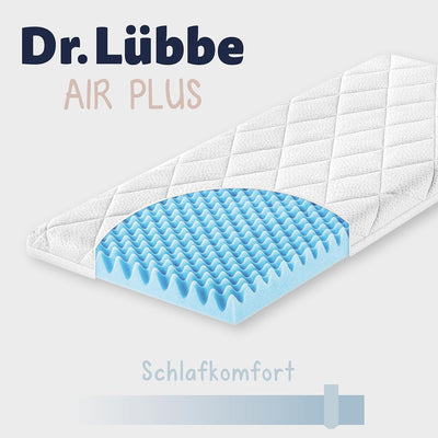 Julius Zöllner 1550090400 - Wiegenmatratze (eckig) Dr. Lübbe Air Plus, Mittel, 90 x 40 cm, Weiss 90