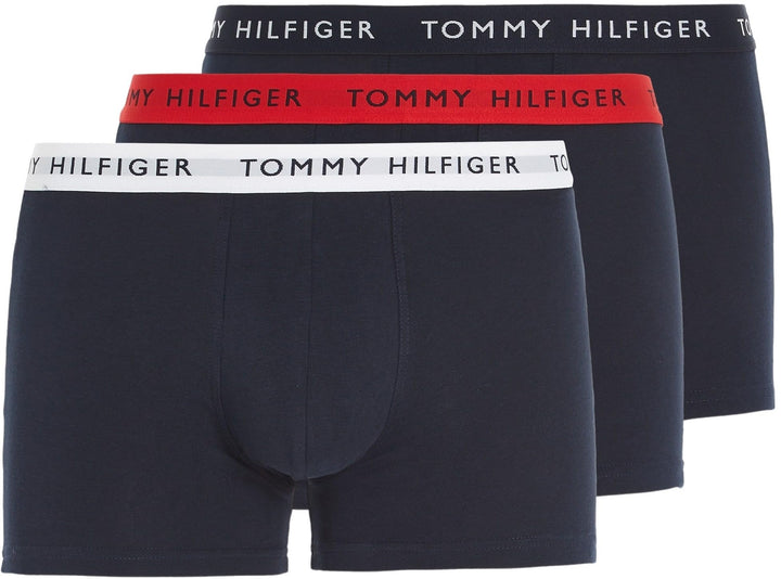 Tommy Hilfiger Herren 3er Pack Boxershorts Trunks Unterwäsche S Mehrfarbig (Desert Sky/White/Primary