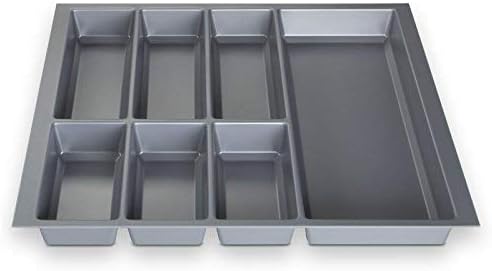 Orga-Box® IV UNIVERSAL Besteckeinsatz Besteckkasten silbergrau für 60er Schublade (473,5 x 526 mm)
