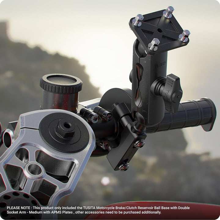 TUSITA Motorrad GPS Halterung Brems Kupplungs Behälter Kompatibel mit Garmin Montana, Zumo XT GPS, D