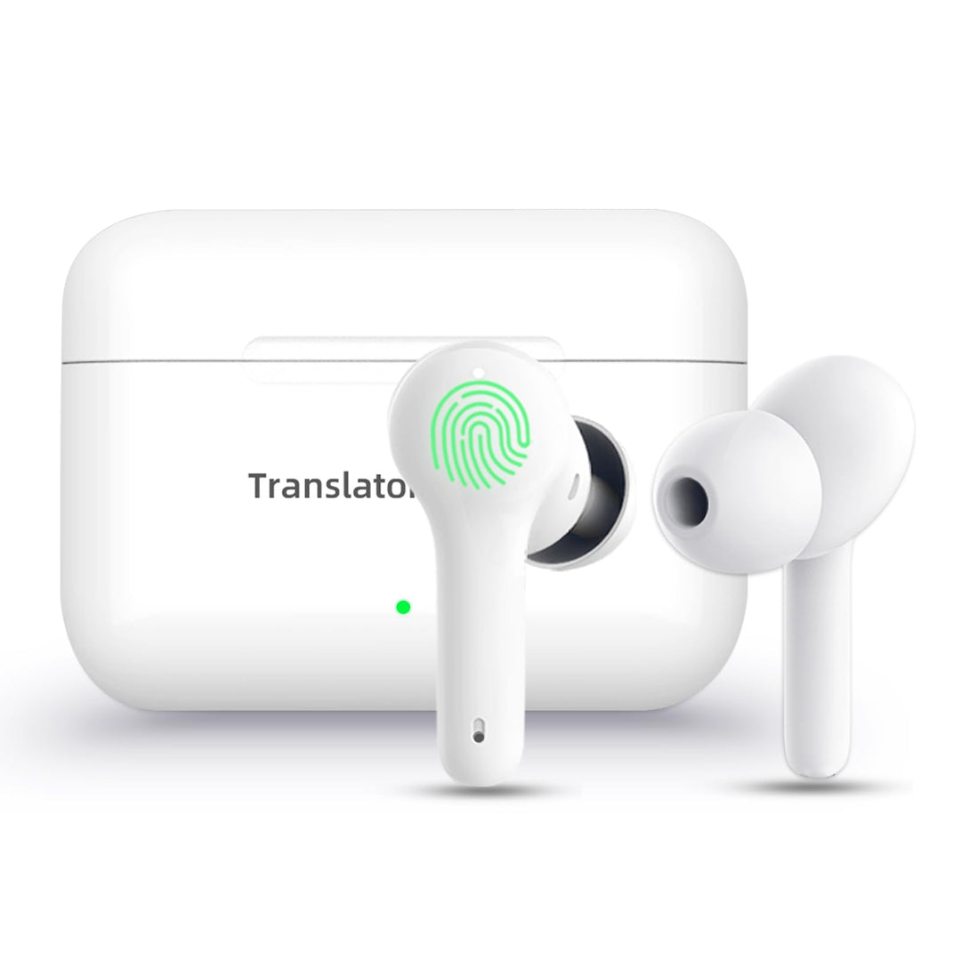 M6 Übersetzer Earbuds Sprachübersetzer Gerät Aktualisierter Chip 144 Sprachen und Akzente 0,5s Schne