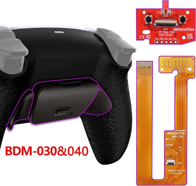 eXtremeRate Programmierbares RISE (RMB) Remap Kit für ps5 Controller BDM-030/040, Real Metal Buttons