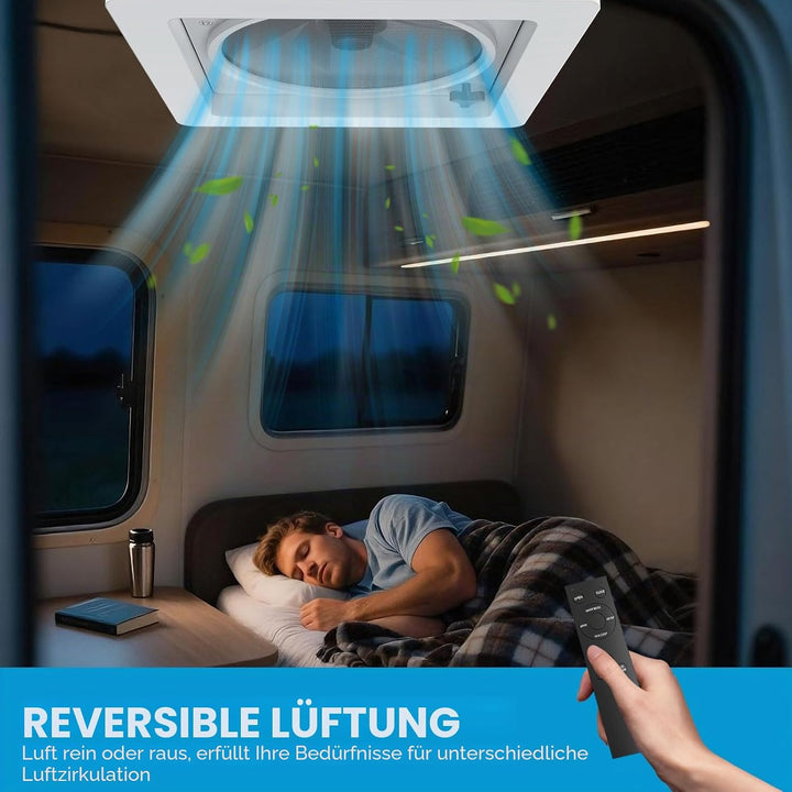 2012 Max Air Belüftung für Wohnmobil Dachventilator Dachlüfter Reversibler Abluftventilator, extrem