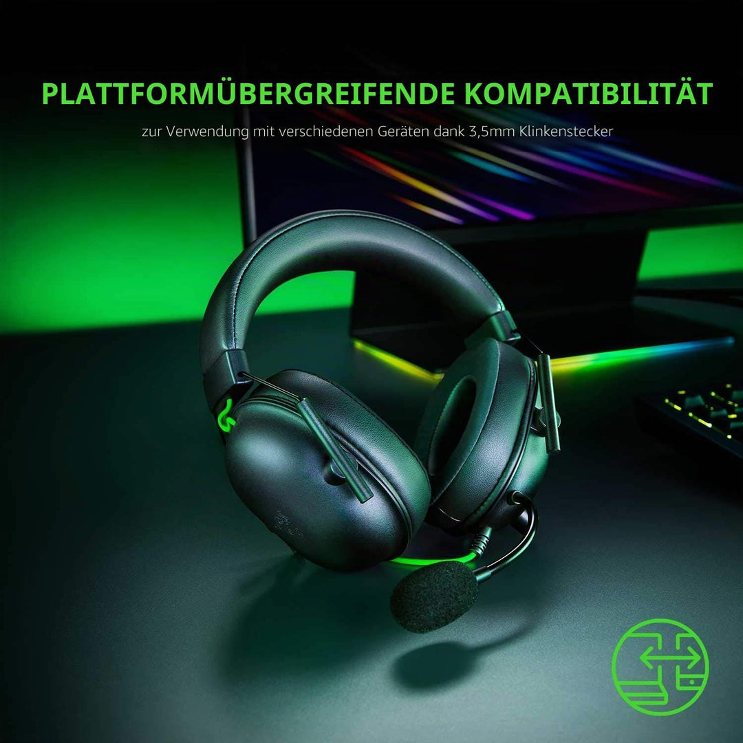 Razer BlackShark V2 X Gaming-Headset: 7.1 Surround Sound – 50 mm Treiber – Memory-Schaumstoff-Kissen