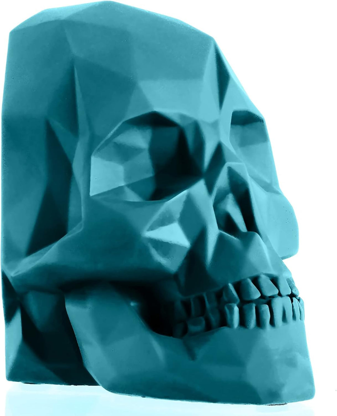 concrette Buchstütze Skull Low-Poly Totenkopf aus architektonischem Beton - Stütze für Bücherregal B