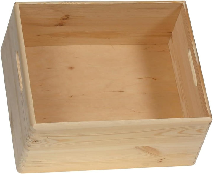 Bütic Allzweckkiste Holzbox Holzkiste stapelbar mit u. ohne Deckel Grössenauswahl Kiste offen 40x30x