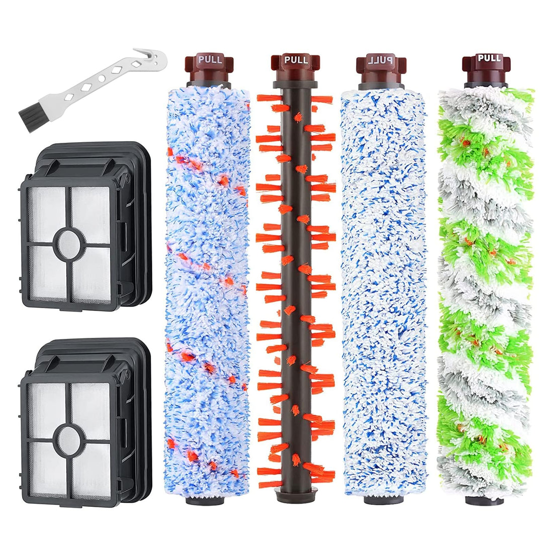 Hauptbürste Filter Zubehör für Bissell Crosswave 3-In-1, 1 Mehrzweck-Hauptbürste + 1 Haustier-Rollbü