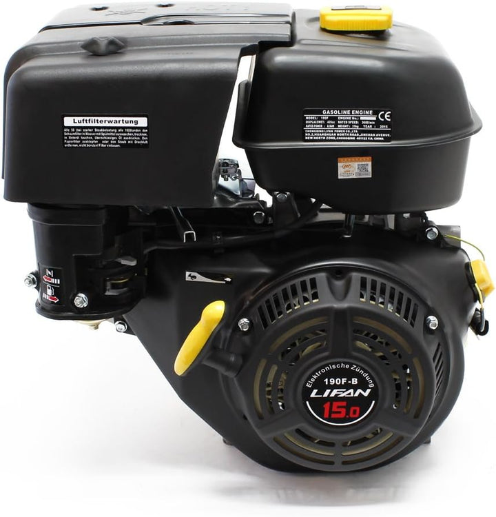 LIFAN 190 Benzinmotor 10kW (15PS) 4-Takt 25mm luftgekühlt 1 Zylinder Handstarter