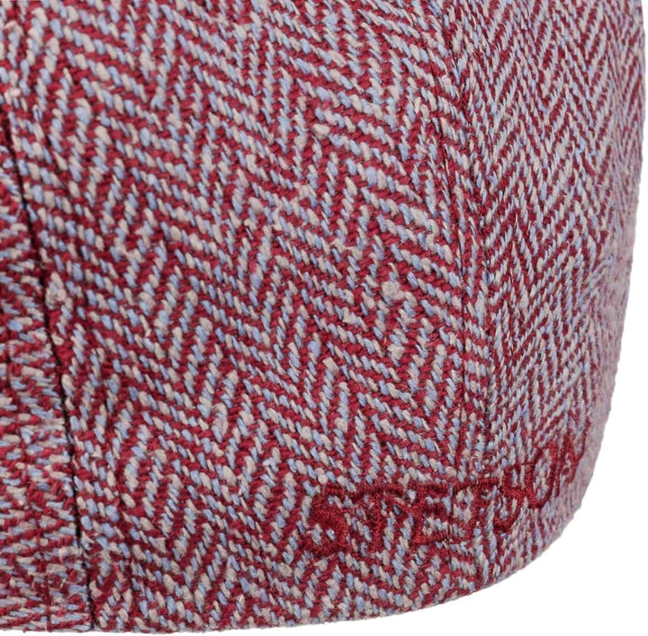 Stetson Herringbone Silk Driver Flatcap - Schirmmütze - Elegante Schiebermütze - Fischgrätmuster mit