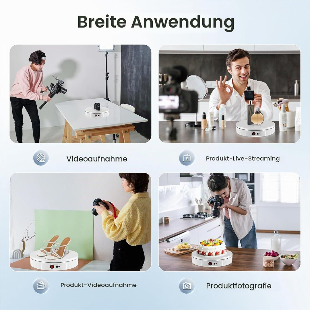 Elektrischer Drehteller, Couleeur 100KG 30CM Automatische Drehplattform, 360 Grad Richtung und Gesch