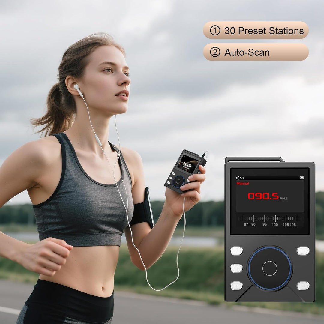 Gueray 16GB HiFi MP3 Player mit Bluetooth 5.3 Verlustfreier High-Resolution Digital Audio Music Play