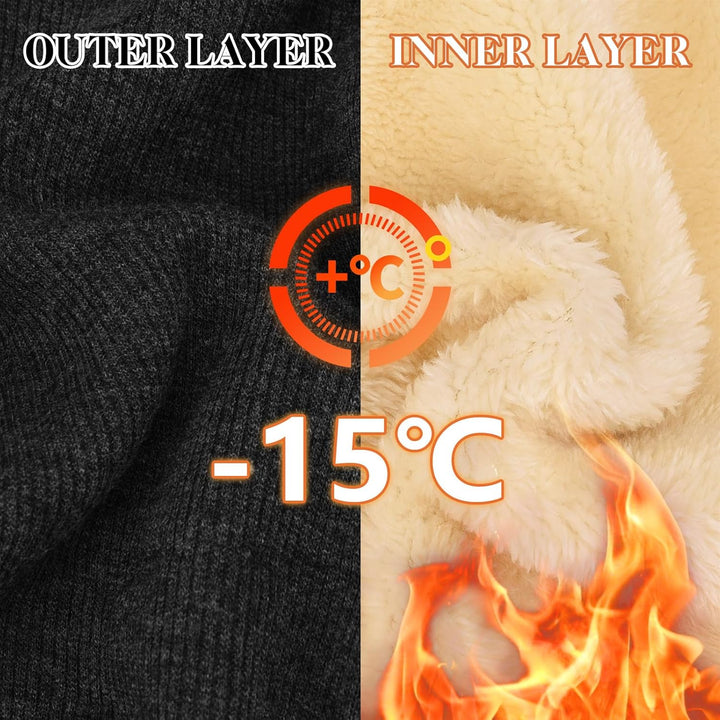 PASUDA Thermo Leggings Damen Winter Fleece Gefütterte Thermoleggins Lang High Waist Warme Winterlegg