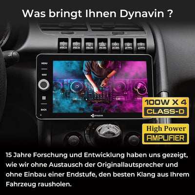 DYNAVIN Android Autoradio Navi für Peugeot 3008 5008, mit 4 * 100W DSP Verstärker | DAB+ Radio; Komp