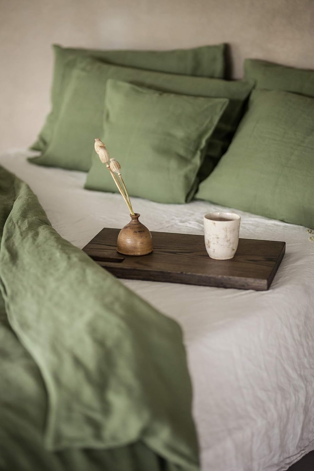 Ger3as Leinen Bettwäsche Set 100% Natur Leinen Stonewashed, Naturfaser Leinen, mit Hotelverschluss (