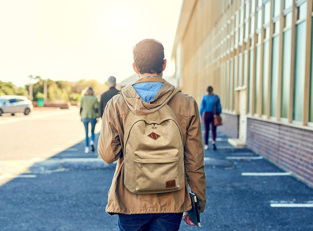 seemeroad Canvas Vintage Rucksack Ultraleichter und Lässiger Rucksäcke Laptop Daypack Schulrucksack