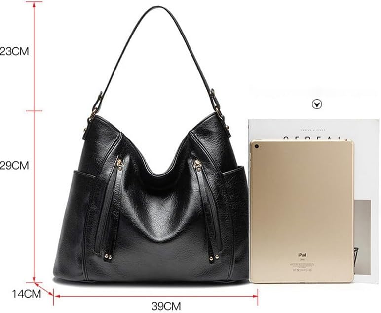 Coolives Damen Hobo Tasche aus PU-Leder Handtasche Damenhandtasche Vintage Schultertasche Hobos Dame