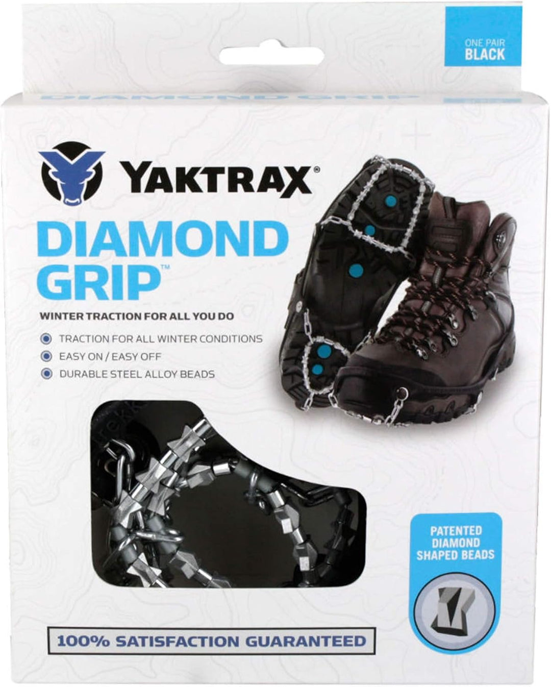 YAKTRAX Diamond d Grip Chains Heavy Duty Traktion Wandern Cleats, Durable TIG Welded Links, bietet T