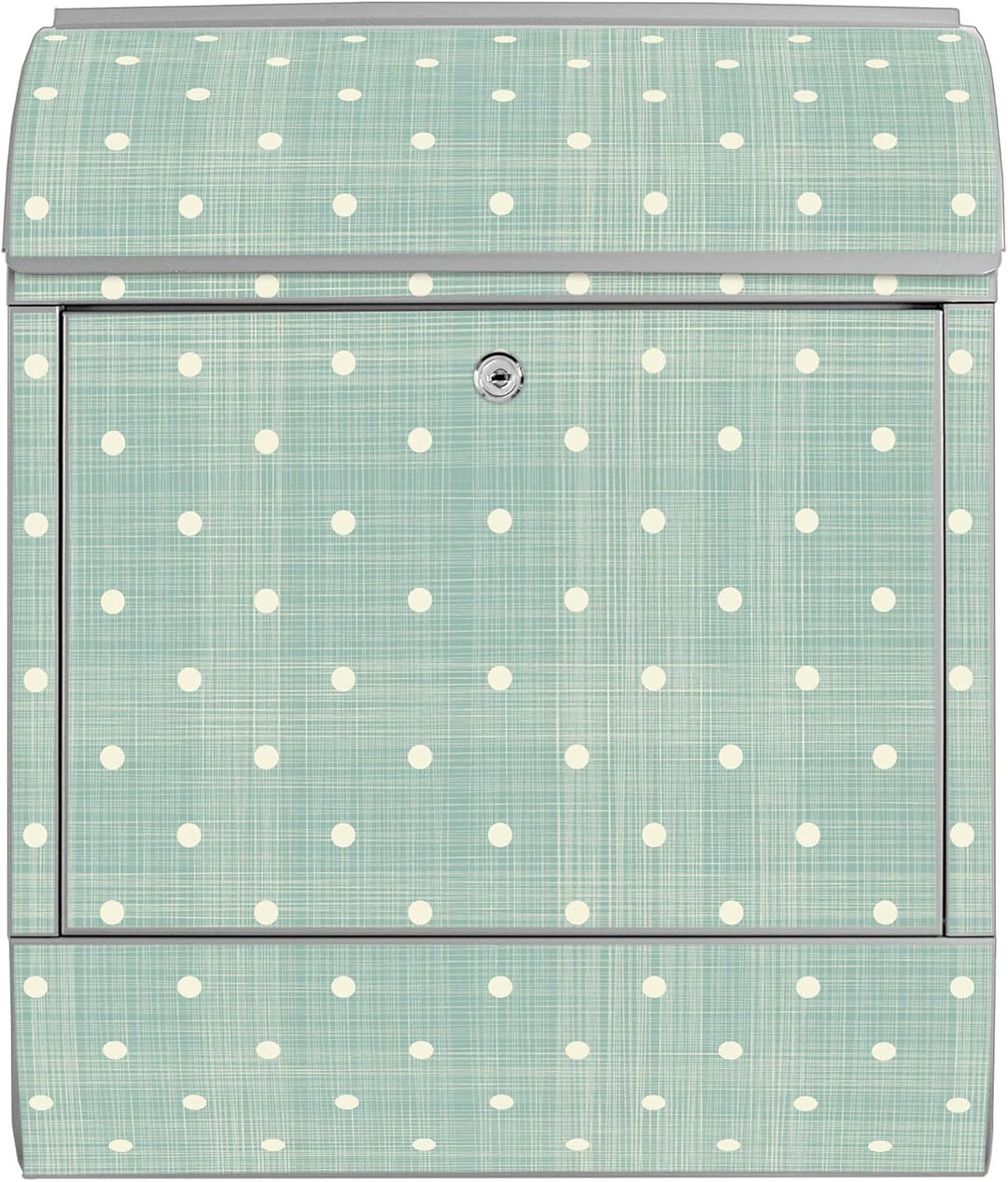 banjado Design Briefkasten personalisiert 38,5x46,5x13cm &amp; 2 Schlüssel - Briefkasten Stahl Weiss Zei