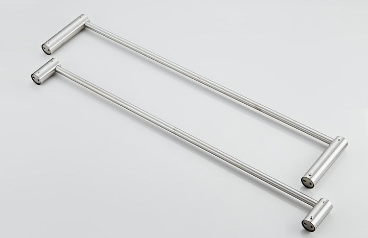 Leekayer 78cm Badezimmer Handtücherstange 2 Set Nickel, Wandhandtücherhalter, Edelstahl, Schraubenbo