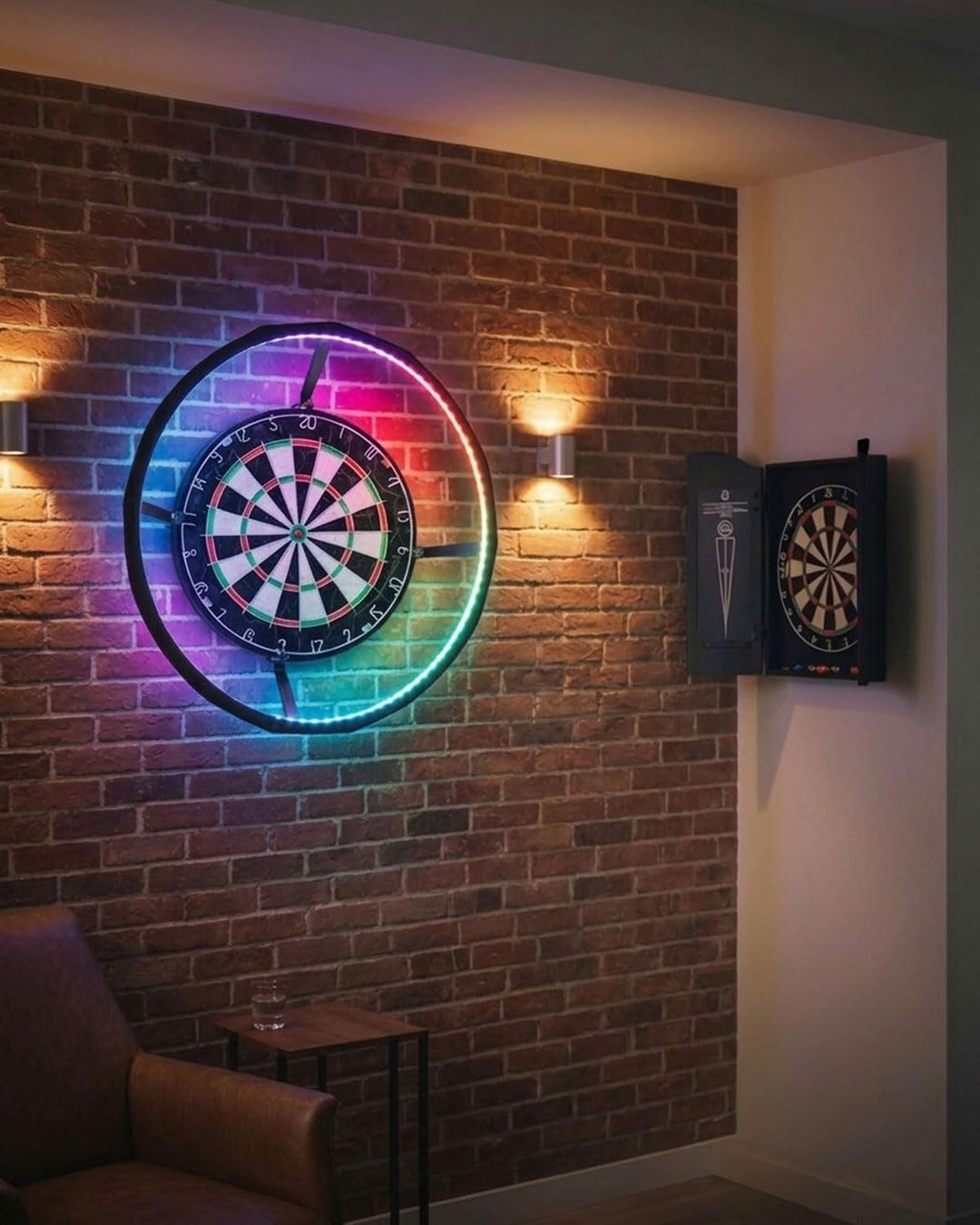 Dartscheibe Beleuchtung– Ultrahell 360° LED Lichtring für Sisal Dartboard – Schattenloser Runddesign