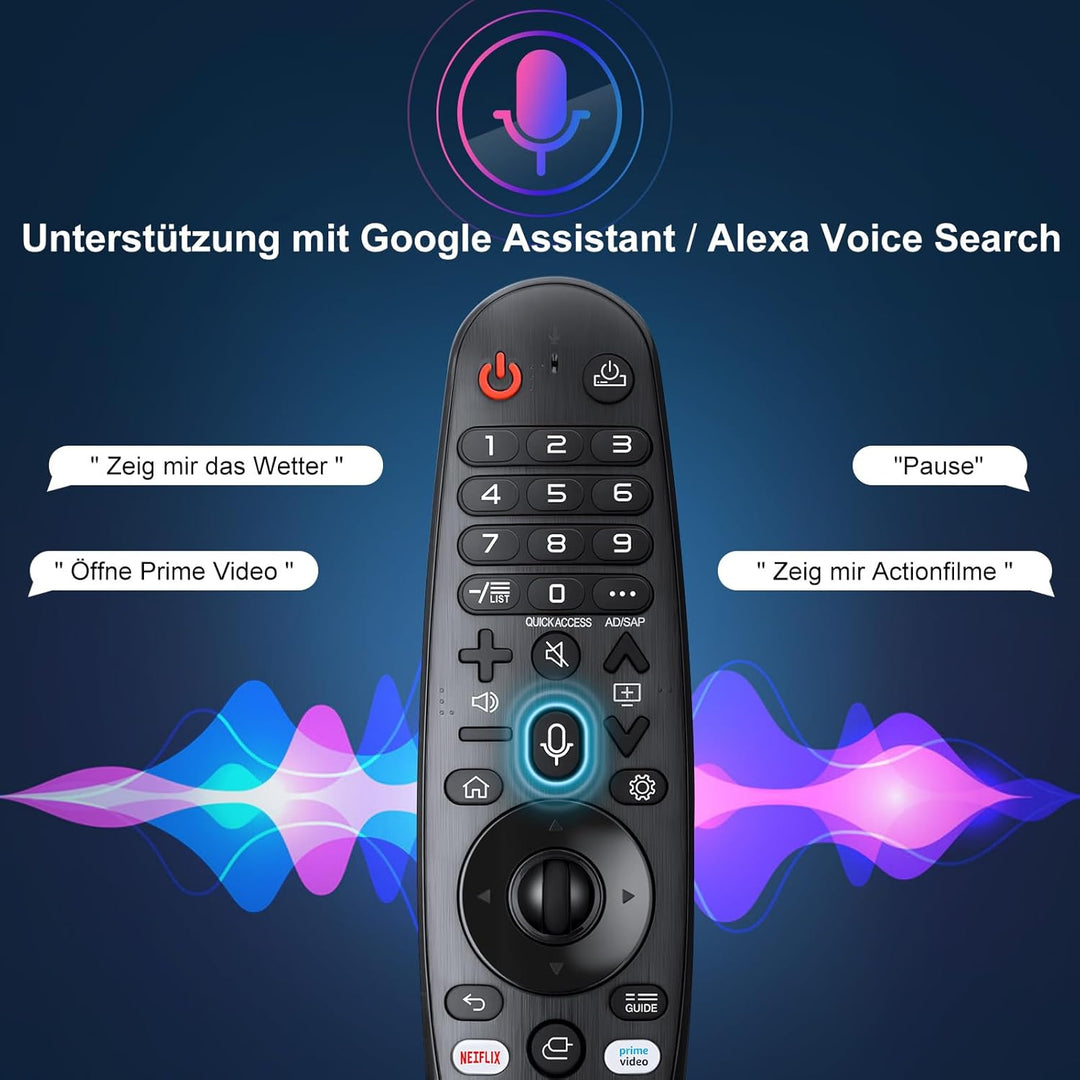 Voice Magic Fernbedienung für LG Fernseher UHD OLED QNED NanoCell 8K 4K Smart TVs, Magic Remote Ersa